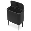 Kosz na śmieci uchylny BRABANTIA 316203 Bo Touch do segragacji, dwa wyjmowane wiadra, System Soft Touch 34L Czarny Typ Uchylny