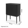 Kosz na śmieci uchylny BRABANTIA 316203 Bo Touch do segragacji, dwa wyjmowane wiadra, System Soft Touch 34L Czarny Pojemność [l] 34