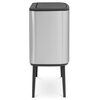 Kosz na śmieci uchylny BRABANTIA 316227 Bo Touch do segregacji, System Soft Touch, dwa wyjmowane wiadra 34L Stalowy Typ Uchylny
