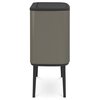 Kosz na śmieci uchylny BRABANTIA 316142 Bo Touch do segregacji, System Soft Touch, dwa wyjmowane wiadra 34L Platynowy Materiał Stal nierdzewna