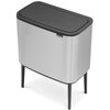 Kosz na śmieci do segregacji BRABANTIA Bo Touch Bin 316081 trzykomorowy, antypoślizgowe nóżki, stal 33L Stalowy Liczba komór 3