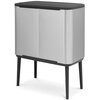 Kosz na śmieci do segregacji BRABANTIA Bo Touch Bin 316081 trzykomorowy, antypoślizgowe nóżki, stal 33L Stalowy Pojemność [l] 33