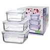 Zestaw pojemników na żywność GLASSLOCK GL-641 (3 szt.) Pojemność [ml] 900