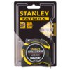 Opakowanie zawiera miarę zwijaną z napisem "STANLEY FATMAX AUTO-LOCK 5m/16' XHTH33503". Na opakowaniu widoczne są również informacje: "TRU-ZERO Hook", "3.3M STANDOUT", "32mm Detachable Hook".