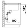Zlewozmywak BLANCO Subline 430/270-U 523152 Szarość skały Głębokość [cm] 46