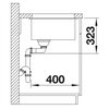 Zlewozmywak BLANCO Subline 700-U Level 523545 Tartufo Kształt Prostokątny