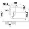 Bateria BLANCO Lanora 523122 Stal szczotkowana Typ Stojąca