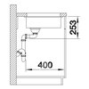 Zlewozmywak BLANCO Subline 160-U 523403 Tartufo Kształt Prostokątny
