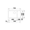 Zlewozmywak BLANCO Subline 700-U Level 523461 Kawowy Typ Podwieszany