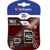 Karta pamięci VERBATIM microSDHC 16GB + Adapter Adapter w zestawie Tak