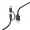 Kabel USB – Micro USB/USB-C – USB HAMA 1 m Typ USB - Micro USB