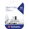 Pendrive VERBATIM Store n Stay Nano 16GB, USB 2.0, Odczyt 10 Mb/s, Zapis 3 Mb/s Interfejs USB 2.0
