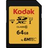 Karta pamięci KODAK Emtec SDXC 64GB Class 10 UHS-1 U3 Adapter w zestawie Nie