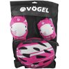 Kask rowerowy VÖGEL VOK-450S Różowy dla dzieci (Rozmiar S) + Zestaw ochraniaczy Materiał wewnętrzny Pianka