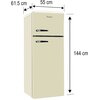 Lodówka AMICA KGC15635B 144cm Beżowa Licowane drzwi Nie