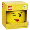 Pojemnik na LEGO duża głowa Dziewczynka Oczko Żółty 40321727 Seria Lego Classic