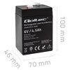 Akumulator QOLTEC 53032 4.5Ah 6V Pojemność wg. temperatury 25 °C - 100%