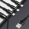 Kabel USB - Lightning/Micro USB/USB-C USAMS U5 US-SJ219 3w1 10W 1.5 m Czarny Rodzaj Kabel
