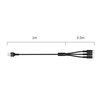 Kabel USB - Lightning/Micro USB/USB-C USAMS U5 US-SJ219 3w1 10W 1.5 m Czarny Długość [m] 1.5
