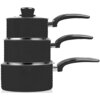 Zestaw garnków SWAN Retro SWPS3020BN Czarny (6 elementów) Przeznaczenie Kuchnie ceramiczne