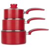 Zestaw garnków SWAN Retro SWPS3020RN Czerwony (6 elementów) Przeznaczenie Kuchnie ceramiczne