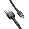 Kabel USB - Micro USB BASEUS Cafule 0.5 m Czarno-szary Typ USB-A - Micro USB