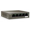 Switch TENDA TEF1105P-4-63W Fast Ethernet, 5 portów, Funkcja PoE Złącza RJ-45 10/100 Mbps x 5 szt.