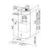Okap FABER Hood Cylindra Isola Evo Plus 335.0492.563 P1290 Biały 680m3/h 68dB klasa A Szerokość [cm] 37