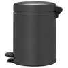Kosz na śmieci z pedałem BRABANTIA 200489 NewIcon ciche zamykanie, malowany proszkowo 5L Szary Pojemność [l] 5