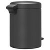 Kosz na śmieci z pedałem BRABANTIA 200489 NewIcon ciche zamykanie, malowany proszkowo 5L Szary Liczba komór 1
