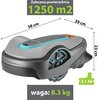 Robot koszący GARDENA Sileno Life 1250 sterowanie Bluetooth Maksymalny czas pracy na jednym ładowaniu [min] 65