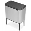 Kosz na śmieci uchylny BRABANTIA BR315848 Bo Touch Bin regulowane nogi, malowany proszkowo 36L Szary Liczba komór 1
