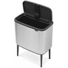 Kosz na śmieci uchylny BRABANTIA BR315848 Bo Touch Bin regulowane nogi, malowany proszkowo 36L Szary Materiał Stal nierdzewna