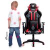 Fotel DIABLO CHAIRS X-Ray S (Kids) Czarno-czerwony Regulacja podłokietników Góra - dół