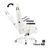 Fotel DIABLO CHAIRS X-Ray (XL) Biało-czarny Regulacja podłokietników Przód - tył