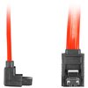 Kabel SATA - SATA LANBERG CA-SASA-13CU-0030-R 0.3 m Złącza SATA (7-pin) żeński (kątowy) - SATA (7-pin) żeński