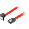 Kabel SATA - SATA LANBERG CA-SASA-13CC-0030-R 0.3 m Złącza SATA (7-pin) żeński (kątowy) - SATA (7-pin) żeński