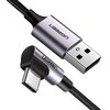 Kabel kątowy USB - USB-C UGREEN US284 QC 1 m Czarny Rodzaj Kabel