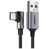 Kabel kątowy USB - USB-C UGREEN US284 QC 1m Czarny