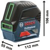 Laser punktowo-krzyżowy BOSCH Professional GCL 2-15 G + RM1 0601066J00 Zawartość zestawu 3 baterie AA