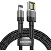 Kabel USB - Lightning BASEUS Cafule 2 m Czarno-szary
