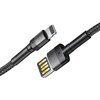 Kabel USB - Lightning BASEUS Cafule 2 m Czarno-szary Rodzaj Kabel
