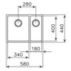Zlewozmywak TEKA Be Linea RS15 2B 580 115030008 Stalowy Bateria w zestawie Nie