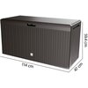 Skrzynia ogrodowa PROSPERPLAST Boxe Rato Plus MBRP290-440U 290 L Brązowy Obróbka Materiał odporny na warunki atmosferyczne