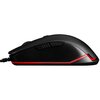 Czarne opakowanie z myszką komputerową, na którym widnieje logo "LOGIC" oraz napis "LOGIC LM-STARR-ONE GAMING MOUSE". Na opakowaniu znajdują się także ikony z opisami: "Soft touch", "LED Backlit", "Extended life", "Braided Wire".