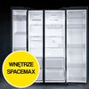 Lodówka SAMSUNG RS65R54112C Side by Side No Frost 178cm Czarna Podajnik wody Kostkarka Równomierne chłodzenie z All-Around Cooling Roczne zużycie prądu 432 kWh = 496.8 zł