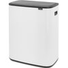 Kosz na śmieci uchylny BRABANTIA 223006  Bo Touch do segregacji, System Soft Touch 60L Biały Pojemność [l] 60