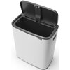 Kosz na śmieci uchylny BRABANTIA 223006  Bo Touch do segregacji, System Soft Touch 60L Biały Materiał Stal nierdzewna