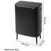 Kosz na śmieci BRABANTIA 130229 Bo Touch Bin Hi 60L Czarny Pojemność [l] 60