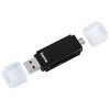 Czytnik Kart HAMA Basic 2w1 microUSB/USB/SD/microSD Czarny Szerokość [mm] 19.05
